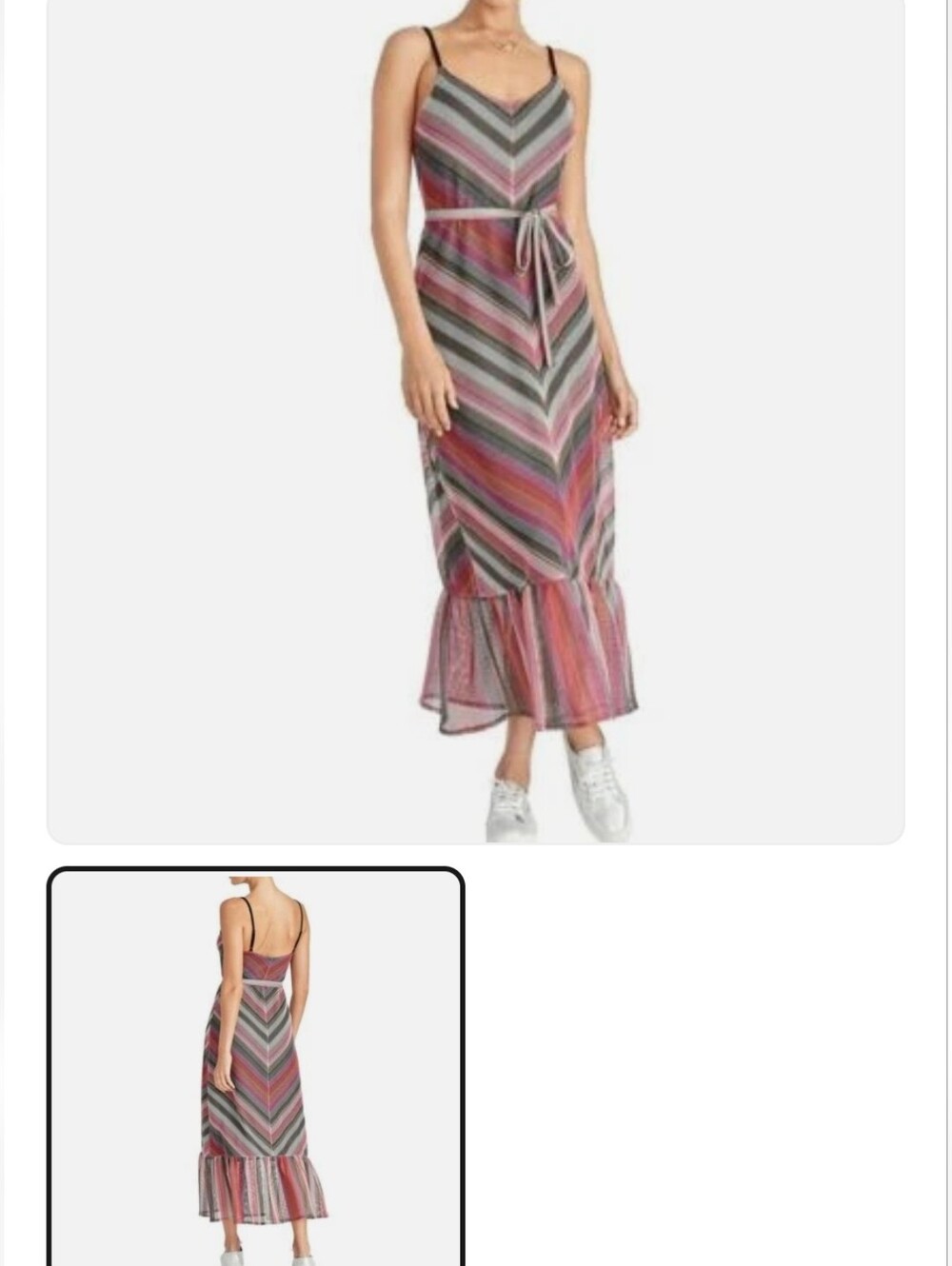 RACHEL Rachel Roy Pink Spaghetti Strap VNeck Maxi Party Sheath Dress XL Like New